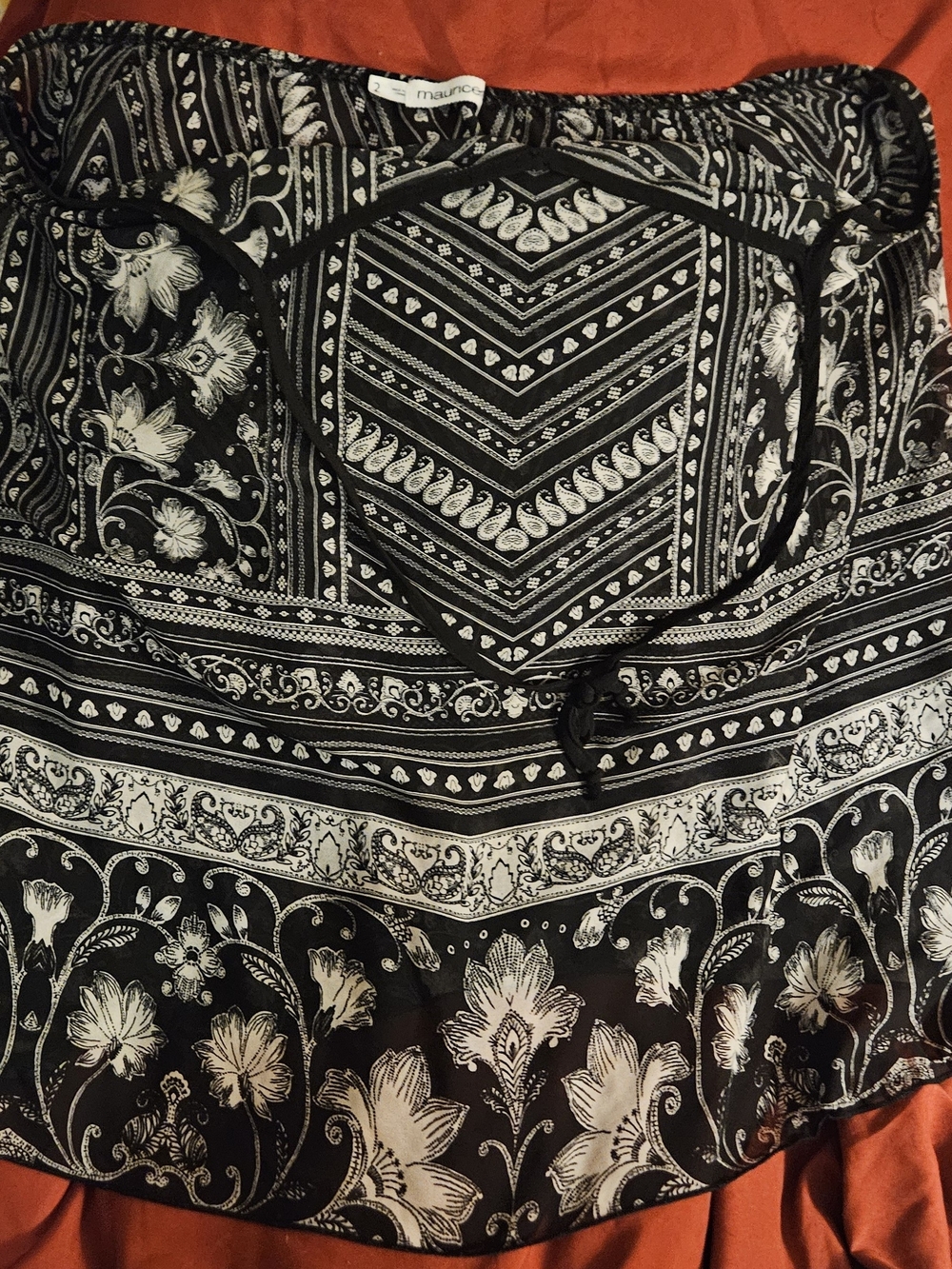 Maurices Black and White Printed Tunic Top